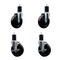 Service Caster 5'' Soft Rubber Wheel Swivel 1-3/4'' Expanding Stem Caster Set 2 Brakes, 4PK SCC-EX20S514-SRS-2-TLB-2-134 - alternate 1